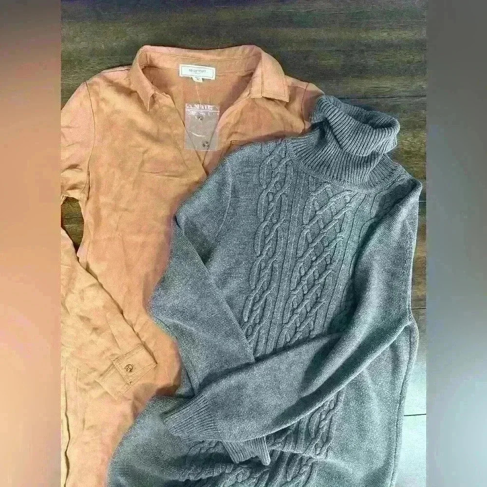 Lot of 2 fall dresses. Size medium Orange and Brown